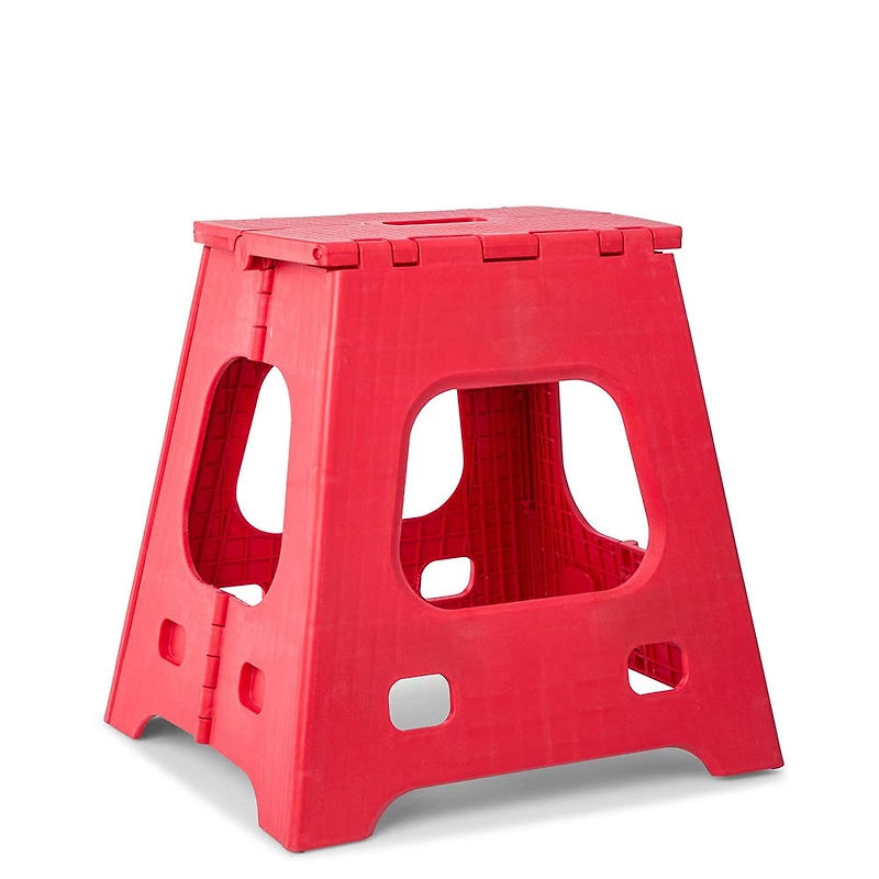KSP Tread Folding Step Stool Tall (Red)