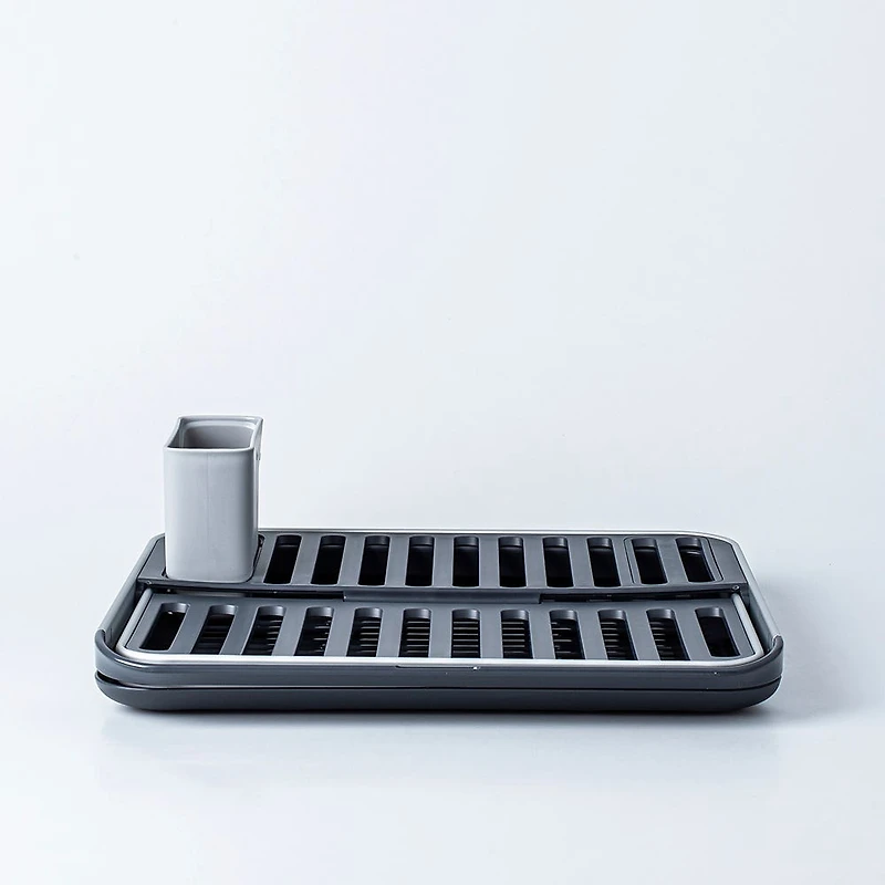 OXO Good Grips 'Rust-Proof Aluminum' Fold-Flat Dish Rack (Black/Grey)