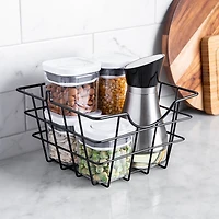 KSP Farmhouse 2-Tier Wire Hanging Basket (Black) 25 x 18.5 x 46 cm