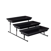 KSP Strata '3-Tier' Porcelain Buffet Plate Rect (Matte Black)