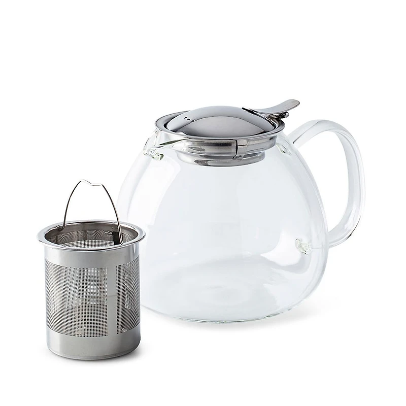 KSP Milano Glass Teapot with  Mesh Infuser 1.2L (Clear)