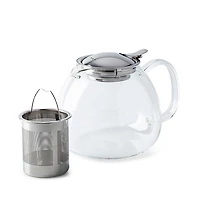KSP Milano Glass Teapot with  Mesh Infuser 1.2L (Clear)