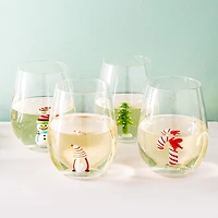 KSP Christmas Buddies 'Xmas Tree' Stemless Wine Glass