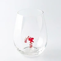 KSP Christmas Buddies 'Candy Cane' Stemless Wine Glass