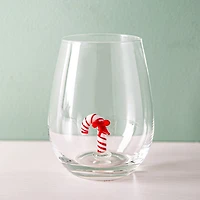 KSP Christmas Buddies 'Candy Cane' Stemless Wine Glass