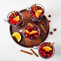 KSP Christmas Macchiato 'Snowflake' Glass Coffee Mug - Set of 4