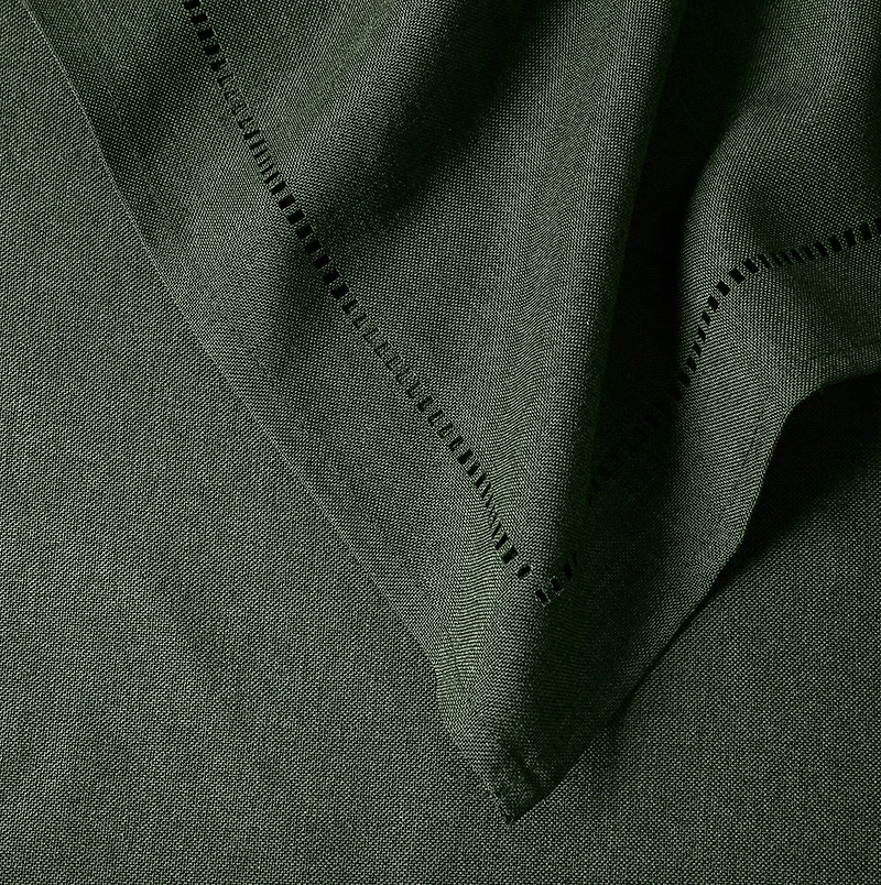 Harman Hemstitch Polyester Tablecloth 52"x70" (Forest Green)