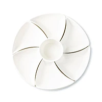 KSP Floria Porcelain Dishes with  Tray - Set of 8 (White)