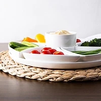 KSP Floria Porcelain Dishes with  Tray - Set of 8 (White)