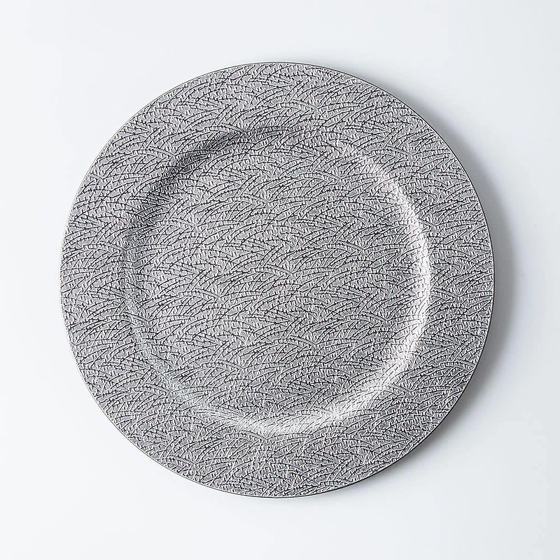 KSP Everyday 'Trellis' Charger Plate Textured (Silver)