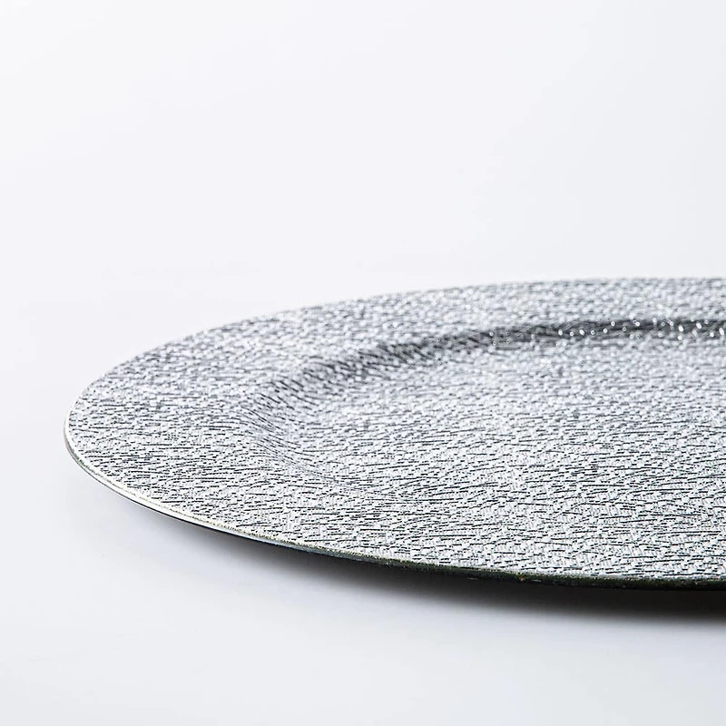 KSP Everyday 'Trellis' Charger Plate Textured (Silver)