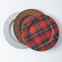 KSP Everyday 'Trellis' Charger Plate Textured (Silver)