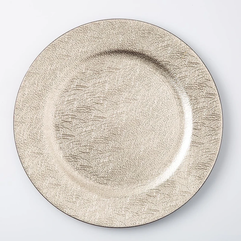 KSP Everyday 'Trellis' Charger Plate Textured (Champagne)