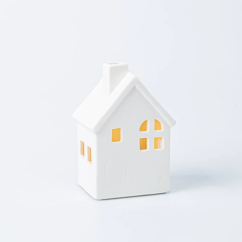 KSP Christmas Village Ceramic LED House 5.1"(White)