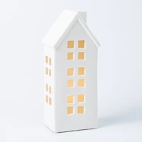 KSP Christmas Village Ceramic LED House 7.7"(White)