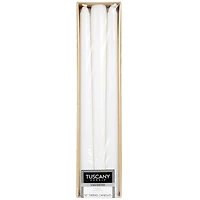 Empire Tuscany Unscented Essentials Taper Candle - Set of 6 (White)