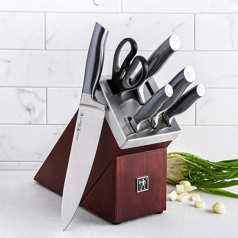 Henckels Self-Sharpening 'Graphite' Wood Knife Block Combo - Set of 7