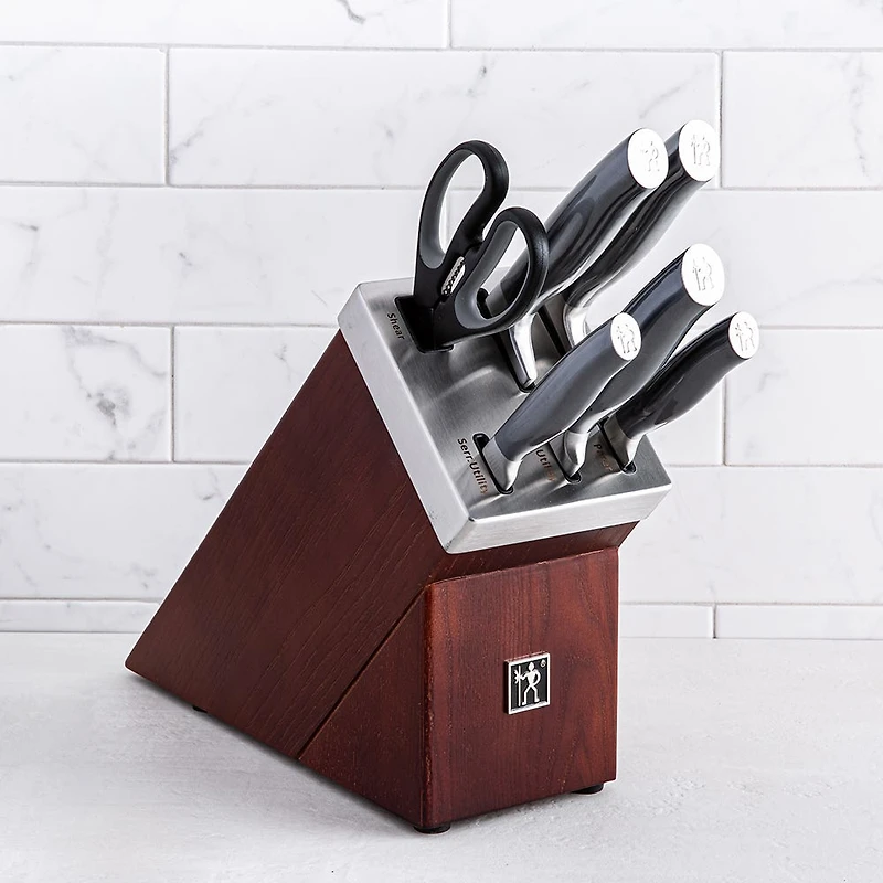 Henckels Self-Sharpening 'Graphite' Wood Knife Block Combo - Set of 7