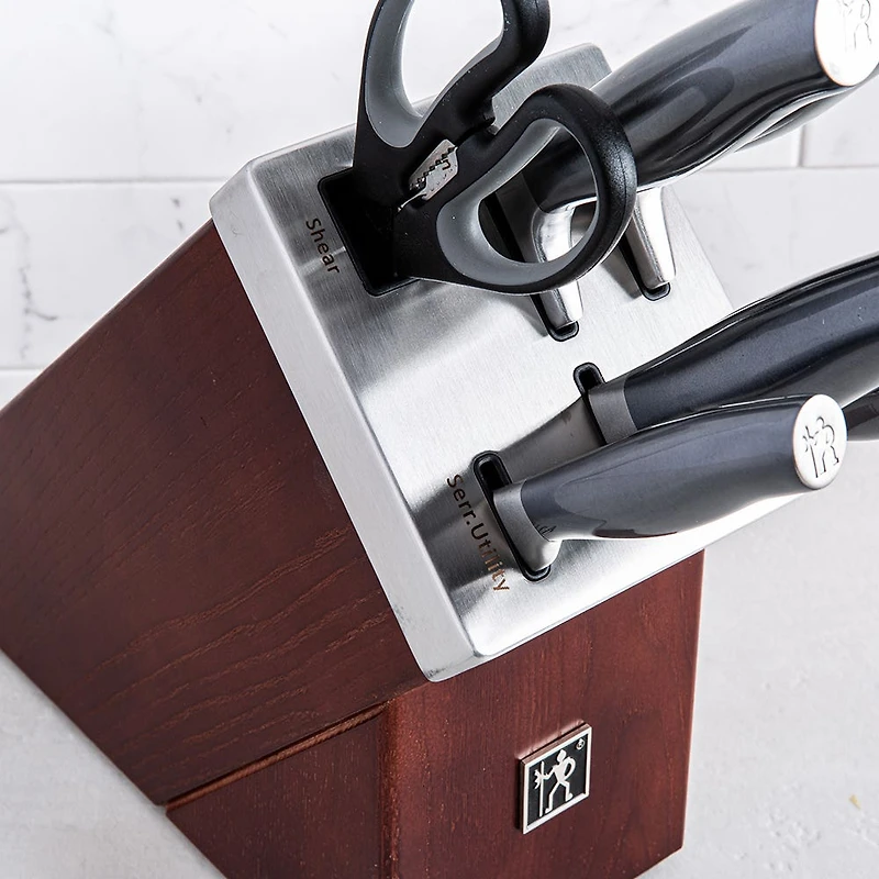 Henckels Self-Sharpening 'Graphite' Wood Knife Block Combo - Set of 7