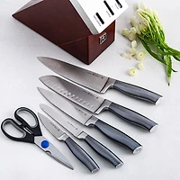 Henckels Self-Sharpening 'Graphite' Wood Knife Block Combo - Set of 7