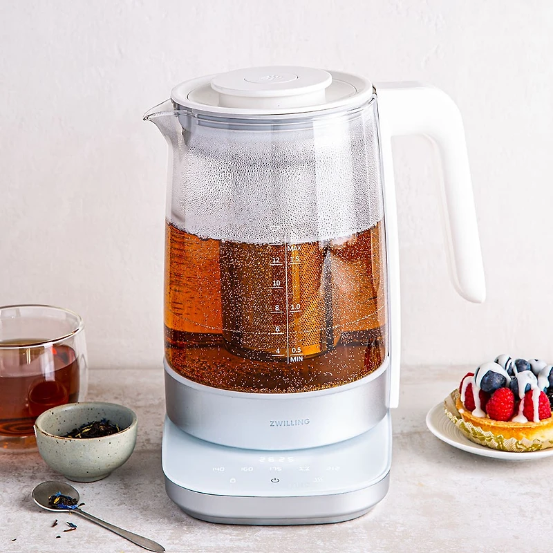 ZWILLING Enfinigy Programmable Glass Kettle (White/Silver)