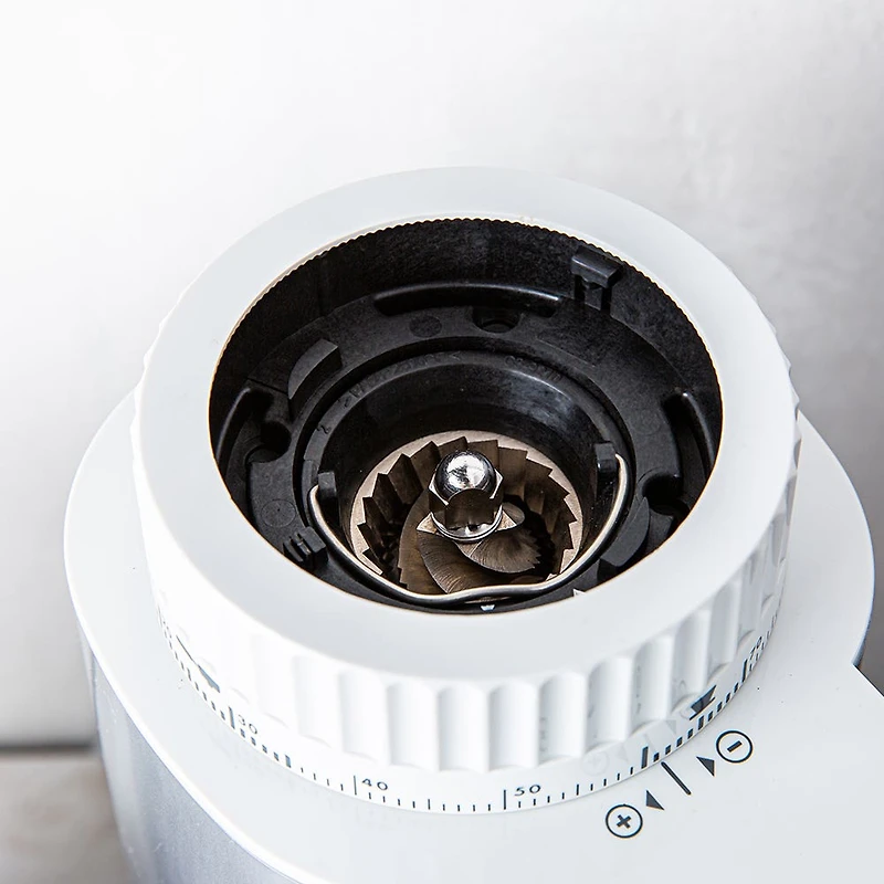 ZWILLING Enfinigy Adjustable Burr Grinder (White/Silver)