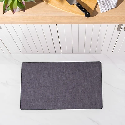 Harman Washable Mat 'Texture' Accent Mat 18"x30" (Charcoal)
