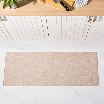 Harman Washable Mat 'Texture' Accent Mat 18"x47" (Linen)