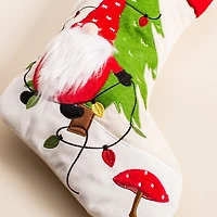 KSP Christmas 'Gnome' Velvet Stocking