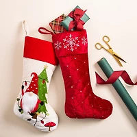 KSP Christmas 'Gnome' Velvet Stocking