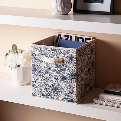 KSP Collapsible 'Dahlia' Non-Woven Storage Bin 10x10x11"