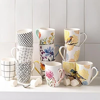 KSP Graphic 'Birds' Mug - Set of 4