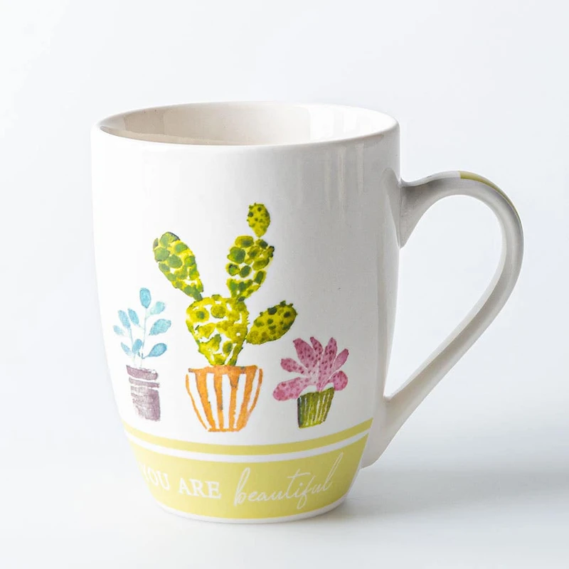 KSP Graphic 'Cactus' Mug - Set of 4