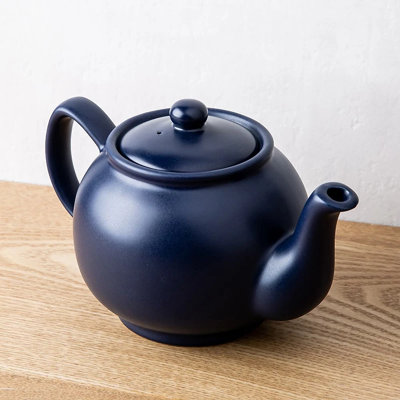 Price & Kensington Matte Stoneware Teapot 6-Cup (Navy Blue)