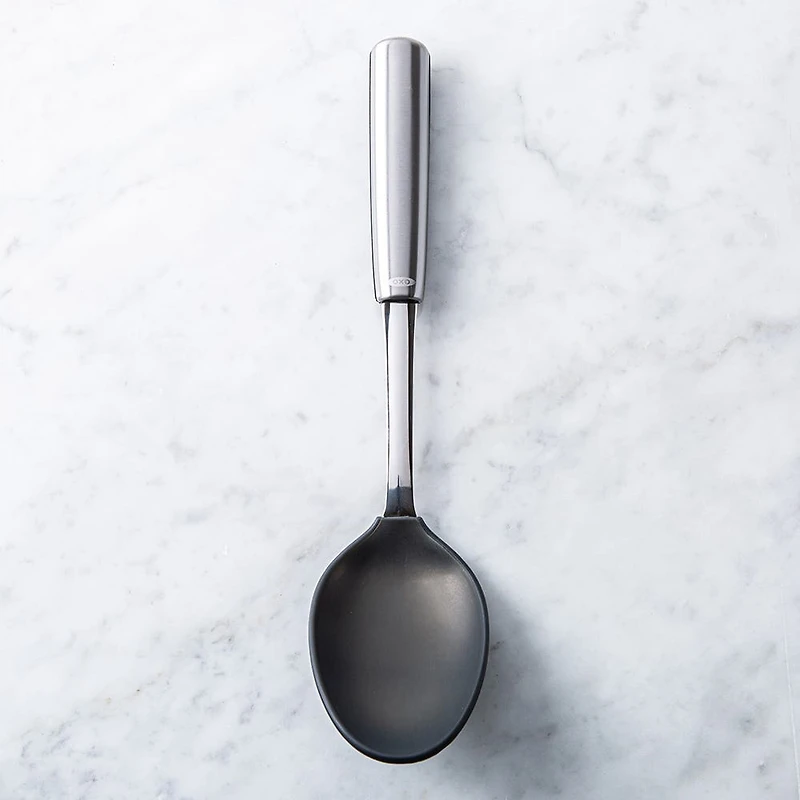 OXO Good Grips Steel Silicone Serving Spoon (Black/Stainless Steel)