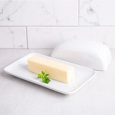 A La Carte 'Essentials' Porcelain Butter Dish (White)