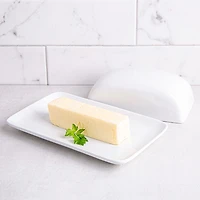 A La Carte 'Essentials' Porcelain Butter Dish (White)