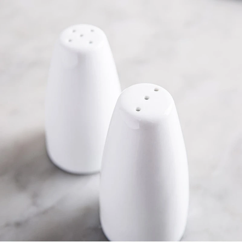 A La Carte 'Essentials' Porcelain Salt &  Pepper - Set of 2 (White)
