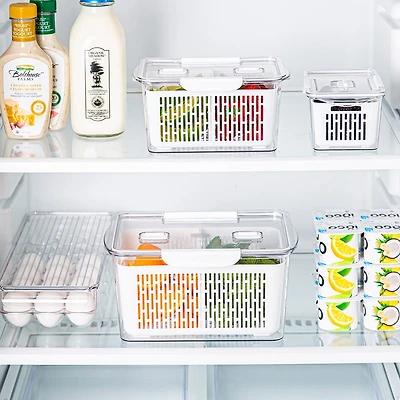 KSP Fridgestor Produce Keeper - Set of 3 (White)