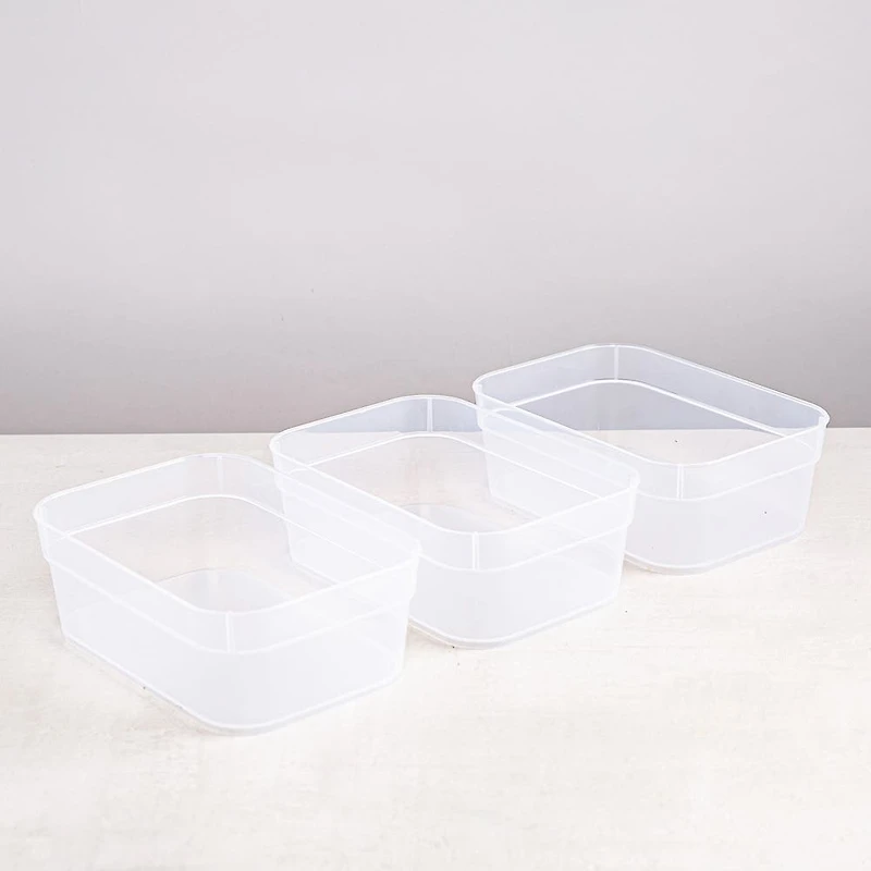 Sterilite Organize 'Medium' Plastic Storage Tray - Set of 3 (Clear)