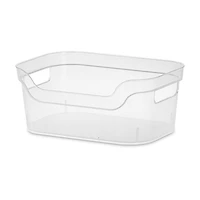 Sterilite Organize 'Small' Plastic Storage Open Bin - Set of 2 (Clear)