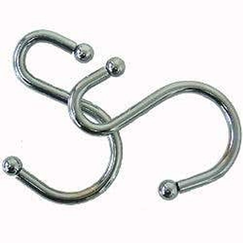 Splash S-Hook Shower Curtain Rings - Chrome