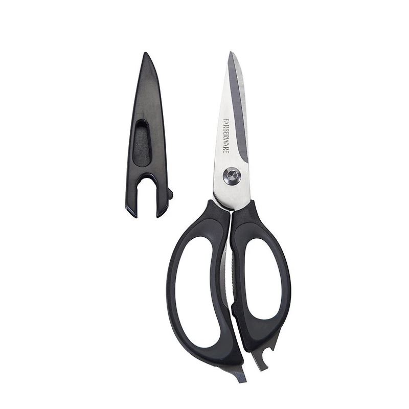 Farberware '4-In-1' Multi Purpose Scissors with Sleeve (Black)