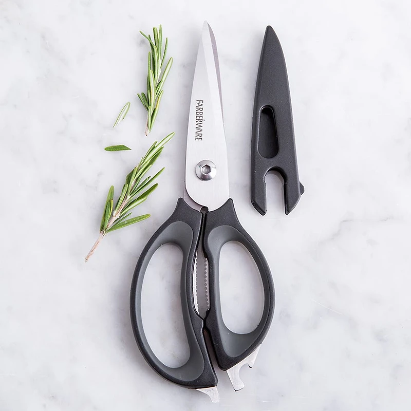 Farberware '4-In-1' Multi Purpose Scissors with Sleeve (Black)