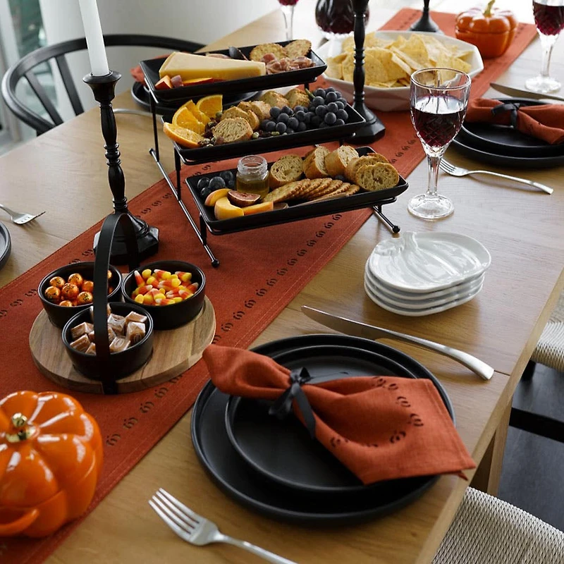 KSP Hans Stoneware Dinnerware - Set of 16 (Black)