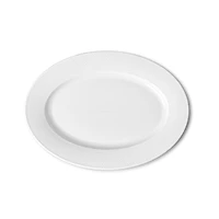 A La Carte 'Diamond' Porcelain Oval Platter 10.5" (White)