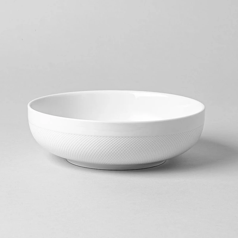 A La Carte 'Diamond' Porcelain Serving Bowl 8.25" (White)