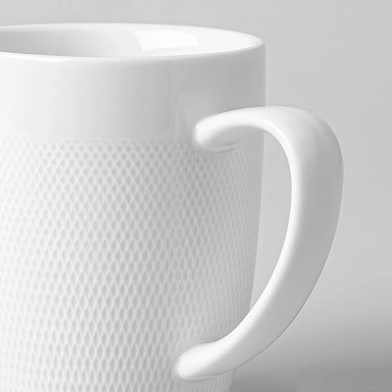 A La Carte 'Diamond' Porcelain Coffee Mug (White)