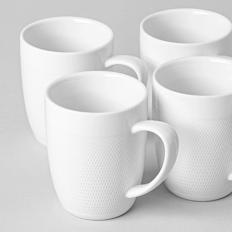 A La Carte 'Diamond' Porcelain Coffee Mug (White)