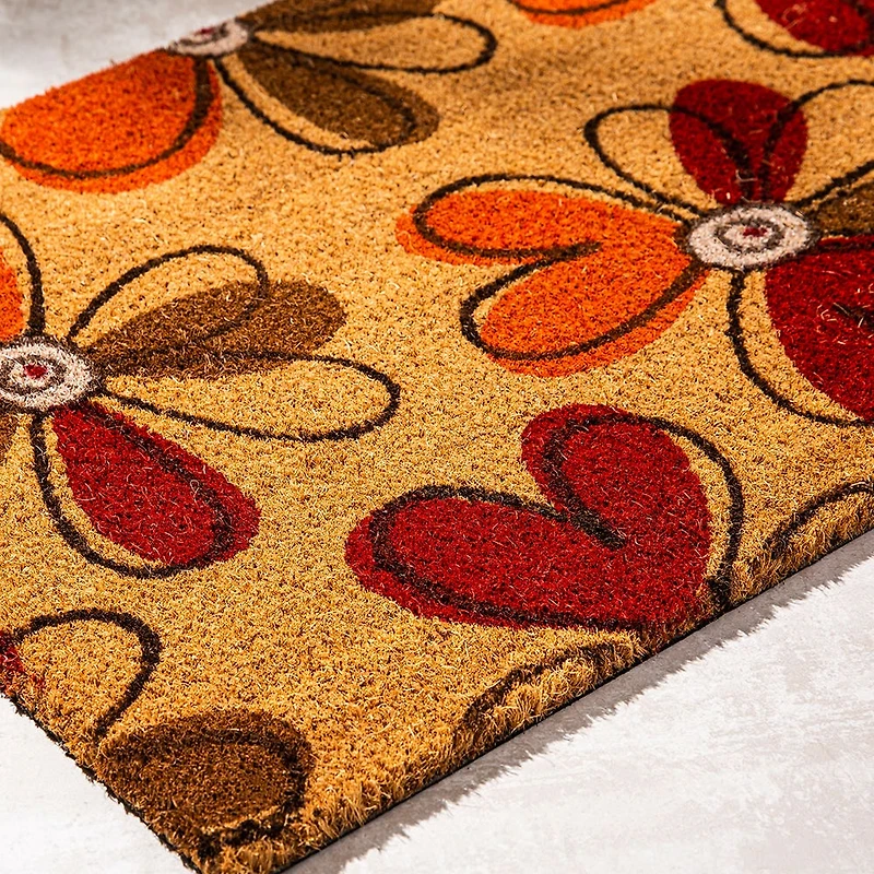 KSP Summer Coir 'Poppies' Coir Doormat